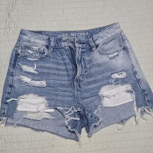 AE Distressed Demin Mom Short